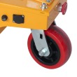 Zoom sobre la rueda giratoria del remolcador eléctrico 2500 kg