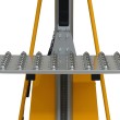 Zoom frontal de la plataforma de transferencia de rodillos de bolas para apilador posicionador de trabajo Zoom frontal de la plataforma de transferencia de rodillos de bolas para apilador posicionador de trabajo