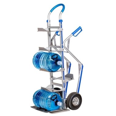 Carretilla porta botellones ruedas macizas 250 kg