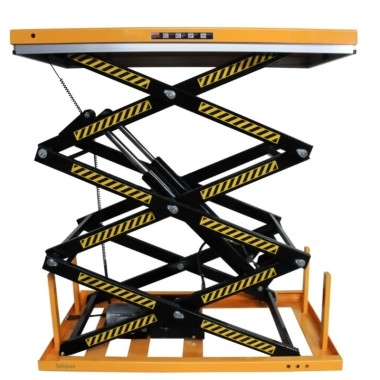 Mesa elevadora eléctrica de triple tijera 2000 kg 220V - 1700x1000 elevación 3000 mm