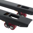 Vista de los rodillos de la transpaleta pesadora de horquillas largas 1800mm - Capacidad 2000 kg