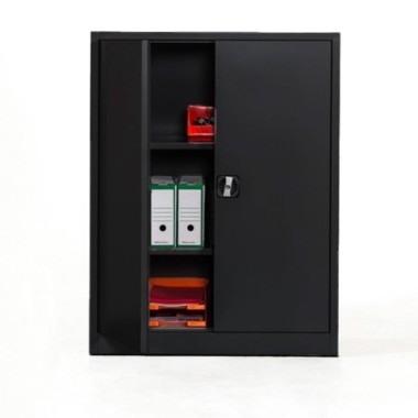 Armario de puertas batientes 120 cm - Negro