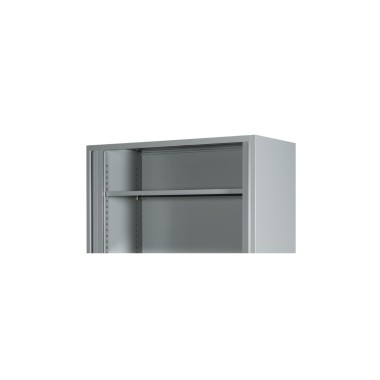 Estante adicional para armario con puertas de persiana, color gris Ancho 100 cm