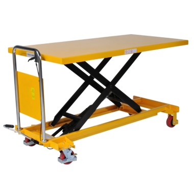 Mesa elevadora manual 500 kg plataforma grande
