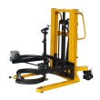 Vista trasera en 3/4 del apilador volteador de bidones 1500 mm 350 kg perfil bajo