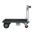 Vista lateral del carro de plataforma motorizado 1280x630 mm 400 kg